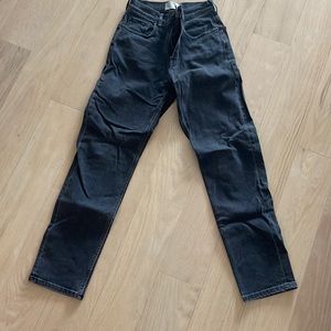 High raise straight leg jeans